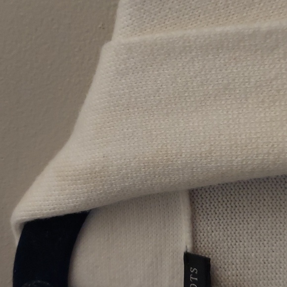 TALBOTS Shawl Collar Colorblock Cream and Tan Knit Open Cardigan/Duster - Picture 9 of 14